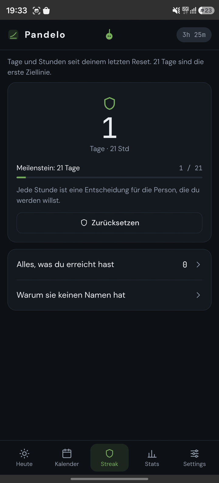 Pandelo, Streak
